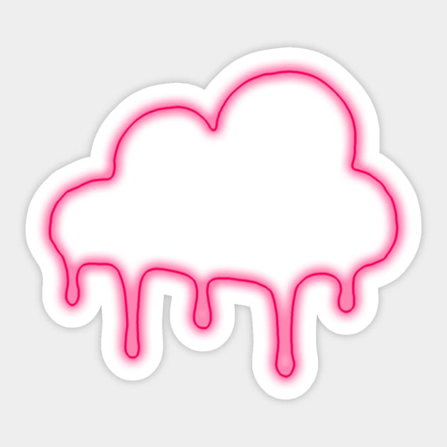 Dixie Damelio - be happy Cloud (big logo neon pink)| Charli Damelio Hype House Tiktok Sticker by Vane22april